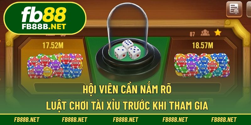 Hội viên cần nắm rõ luật chơi Tài xỉu trước khi tham gia